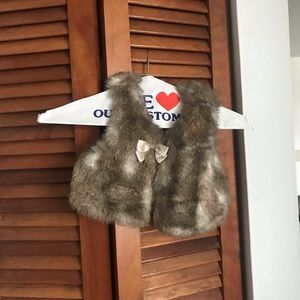 Toddler girl vest with bow